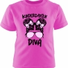 Kinder Kurzarm T-Shirt bedruckt mit KINDERGARTEN DIVA