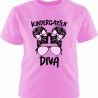 Kinder Kurzarm T-Shirt bedruckt mit KINDERGARTEN DIVA