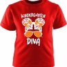 Kinder Kurzarm T-Shirt bedruckt mit KINDERGARTEN DIVA