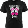 Kinder Kurzarm T-Shirt bedruckt mit KINDERGARTEN DIVA