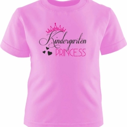 Kinder Kurzarm T-Shirt bedruckt mit KINDERGARTEN PRINCESS