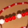 Kinder-Schmuck-Set Kette & Armband Herz Rot Perlenschmuck 