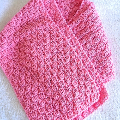 Kinderschal♥rosa aus Baumwolle♥handgestrickt♥von Hobbyhaus