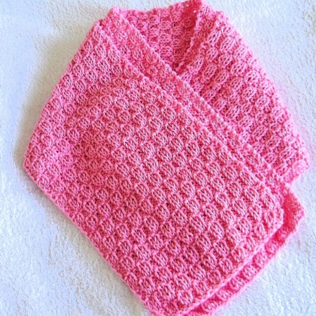 Kinderschal♥rosa aus Baumwolle♥handgestrickt♥von Hobbyhaus