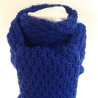 Kinderschal Strickschal in BLAU handgestrickt von Hobbyhaus