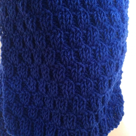 Kinderschal Strickschal in BLAU handgestrickt von Hobbyhaus