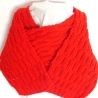 Kinderschal in ROT für Mädchen und Jungen handgestrickt