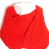 Kinderschal in ROT für Mädchen und Jungen handgestrickt