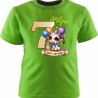 Kinder Kurzarm T-Shirt mit Happy Birthday KUH und Name + Zahl