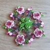 1 Kirschblütenkranz aus festem Papier, Durchmesser 15 cm