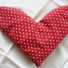 Kirschkernkissen♥Herz♥weiße Herzchen♥genäht von Hobbyhaus