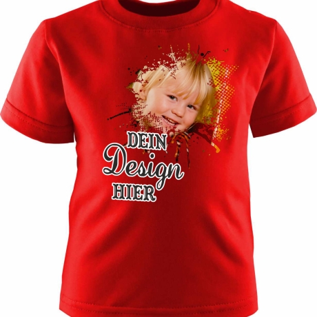 Baby & Kinder Kurzarm T-Shirt personalisiert mit Wunschmotiv