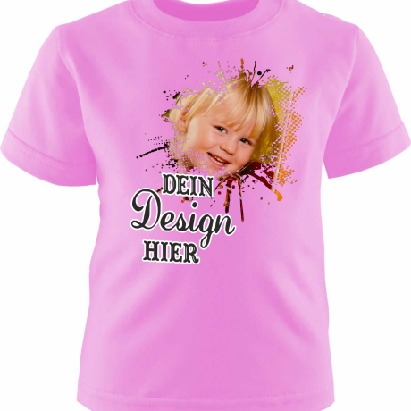 Baby & Kinder Kurzarm T-Shirt personalisiert mit Wunschmotiv