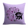 Kissen 40x40 cm bedruckt mit ALL YOU NEED IS A DOG voll