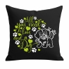 Kissen 40x40 cm bedruckt mit ALL YOU NEED IS A DOG voll