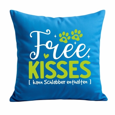 Kissen 40x40 cm bedruckt mit FREE KISSES