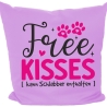 Kissen 40x40 cm bedruckt mit FREE KISSES