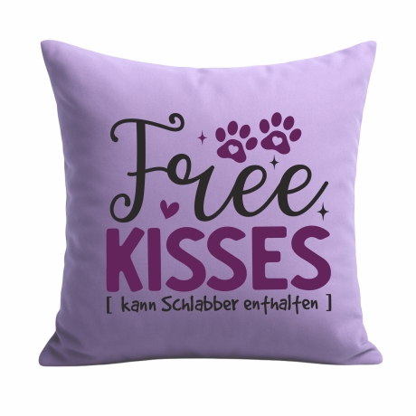 Kissen 40x40 cm bedruckt mit FREE KISSES