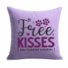 Kissen 40x40 cm bedruckt mit FREE KISSES