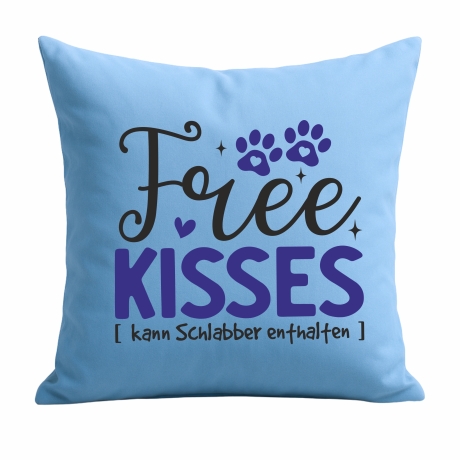 Kissen 40x40 cm bedruckt mit FREE KISSES