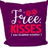 Kissen 40x40 cm bedruckt mit FREE KISSES