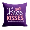 Kissen 40x40 cm bedruckt mit FREE KISSES