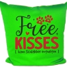 Kissen 40x40 cm bedruckt mit FREE KISSES