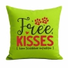 Kissen 40x40 cm bedruckt mit FREE KISSES