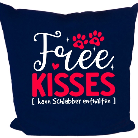 Kissen 40x40 cm bedruckt mit FREE KISSES