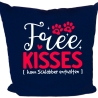 Kissen 40x40 cm bedruckt mit FREE KISSES