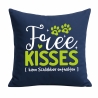Kissen 40x40 cm bedruckt mit FREE KISSES