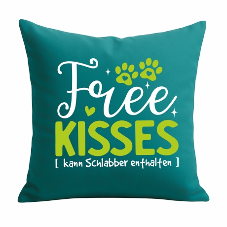 Kissen 40x40 cm bedruckt mit FREE KISSES