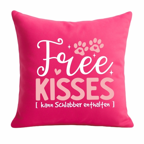Kissen 40x40 cm bedruckt mit FREE KISSES