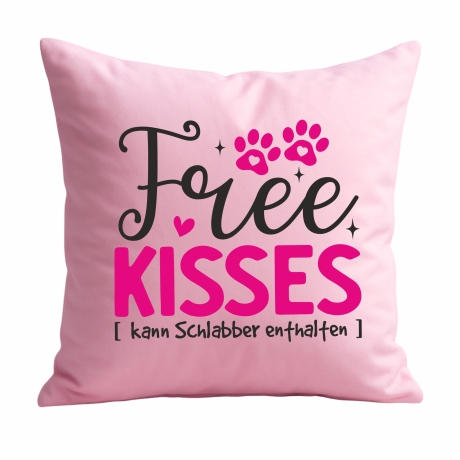 Kissen 40x40 cm bedruckt mit FREE KISSES