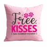 Kissen 40x40 cm bedruckt mit FREE KISSES