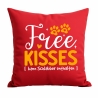 Kissen 40x40 cm bedruckt mit FREE KISSES