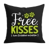 Kissen 40x40 cm bedruckt mit FREE KISSES