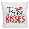 Kissen 40x40 cm bedruckt mit FREE KISSES
