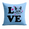 Kissen 40x40 cm bedruckt mit LOVE Hund