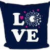Kissen 40x40 cm bedruckt mit LOVE Sonnenblume