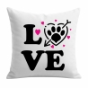 Kissen 40x40 cm bedruckt mit LOVE Pfote