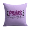 Kissen 40x40 cm bedruckt mit PAWS AND ENJOY THE LITTLE THINGS