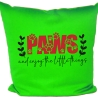 Kissen 40x40 cm bedruckt mit PAWS AND ENJOY THE LITTLE THINGS