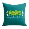Kissen 40x40 cm bedruckt mit PAWS AND ENJOY THE LITTLE THINGS