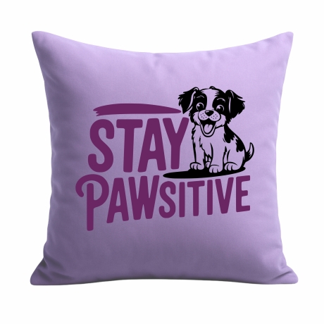 Kissen 40x40 cm bedruckt mit STAY PAWSITIVE