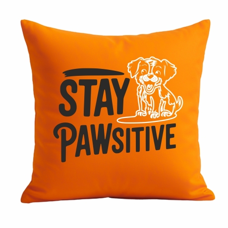 Kissen 40x40 cm bedruckt mit STAY PAWSITIVE