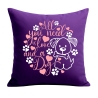 Kissen 40x40 cm bedruckt mit ALL YOU NEED IS A DOG Umriss