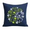 Kissen 40x40 cm bedruckt mit ALL YOU NEED IS A DOG Umriss