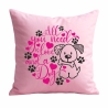 Kissen 40x40 cm bedruckt mit ALL YOU NEED IS A DOG Umriss