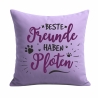 Kissen 40x40 cm bedruckt mit BESTE FREUNDE HABEN PFOTEN